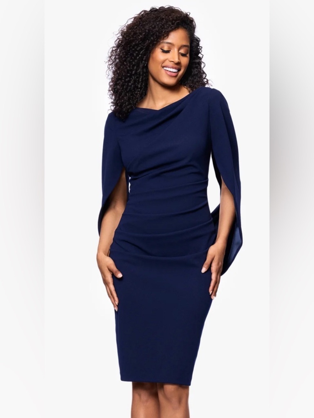 Aqua JORDAN SHORT SCUBA CREPE DRAPED BACK DRESS Bloomingdale's